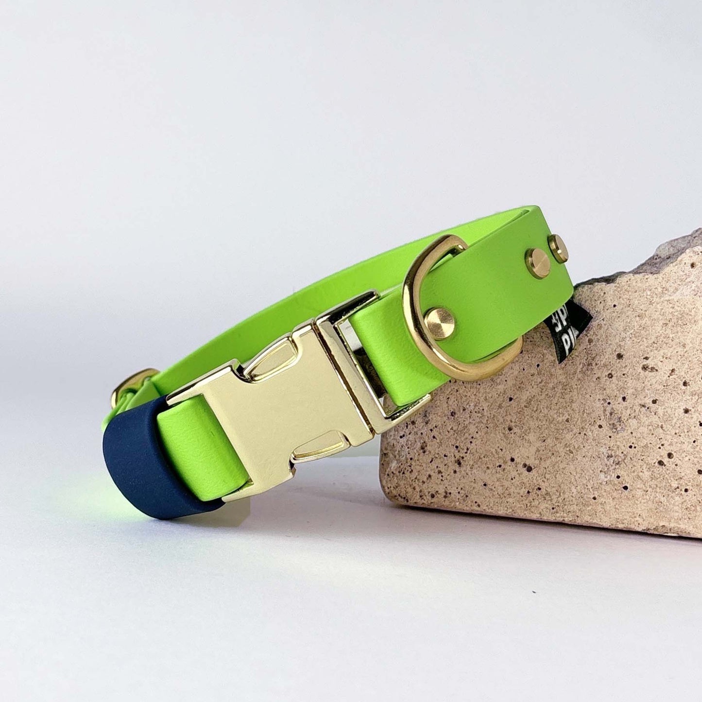 Biothane® Dog Collar – Neon Green & Blue