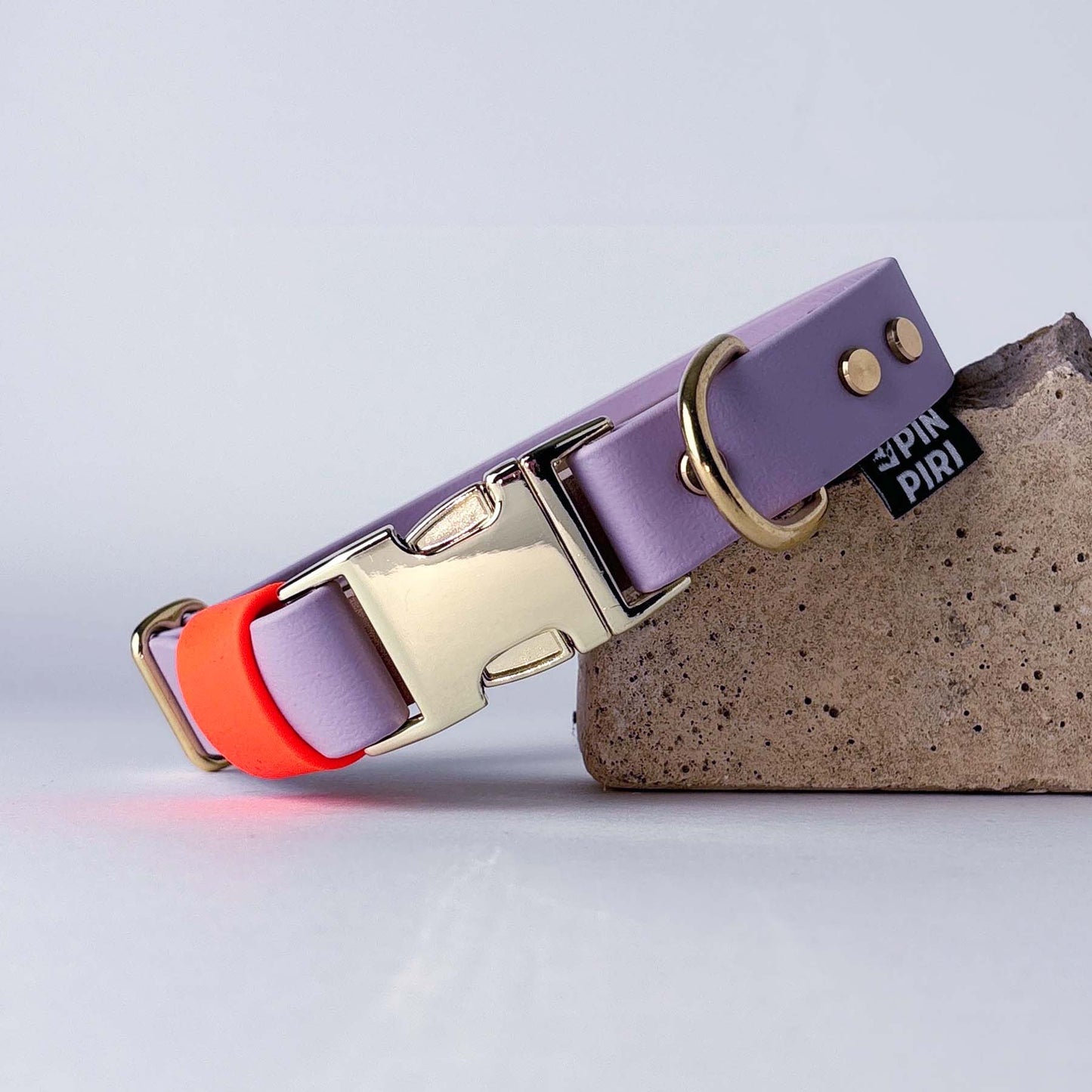 Biothane® Dog Collar – Lilac & Neon Orange