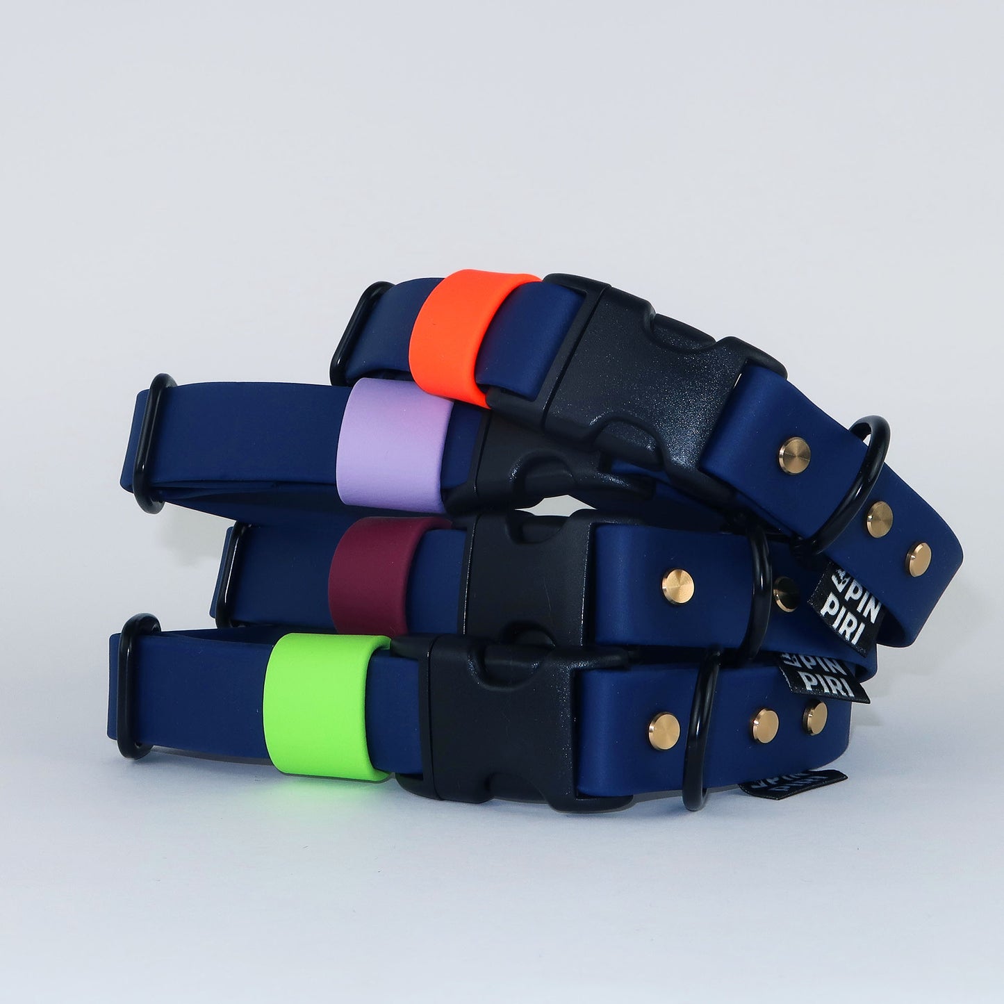 Biothane Street Collar™ – Blue / Neon Orange