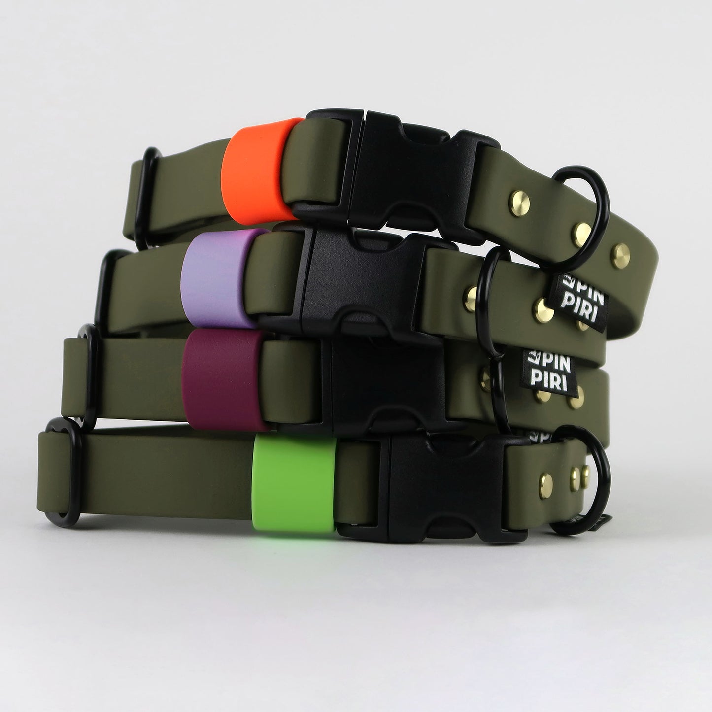 Biothane Street Collar™ – Olive / Neon Green