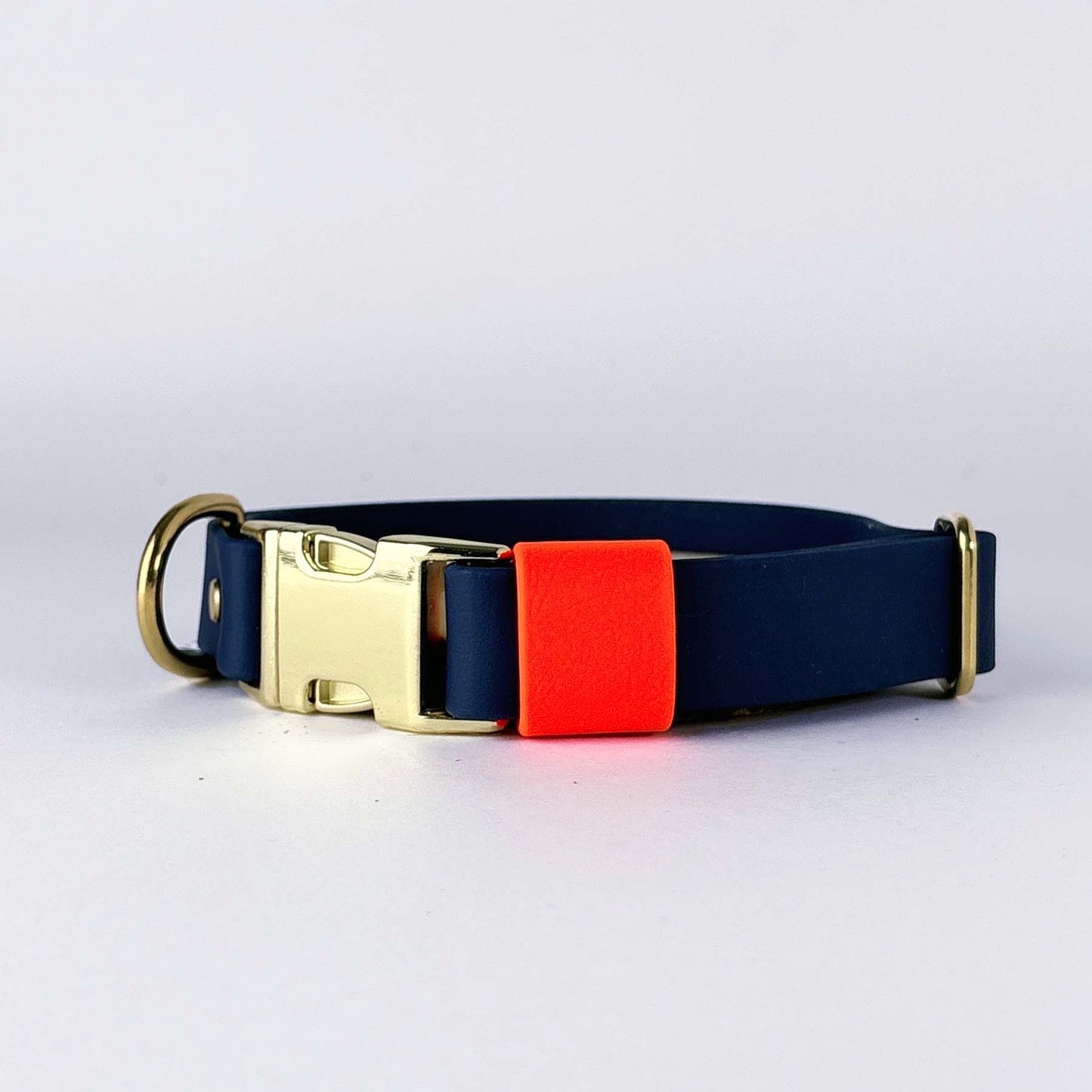 Biothane® Dog Collar – Blue & Neon Orange