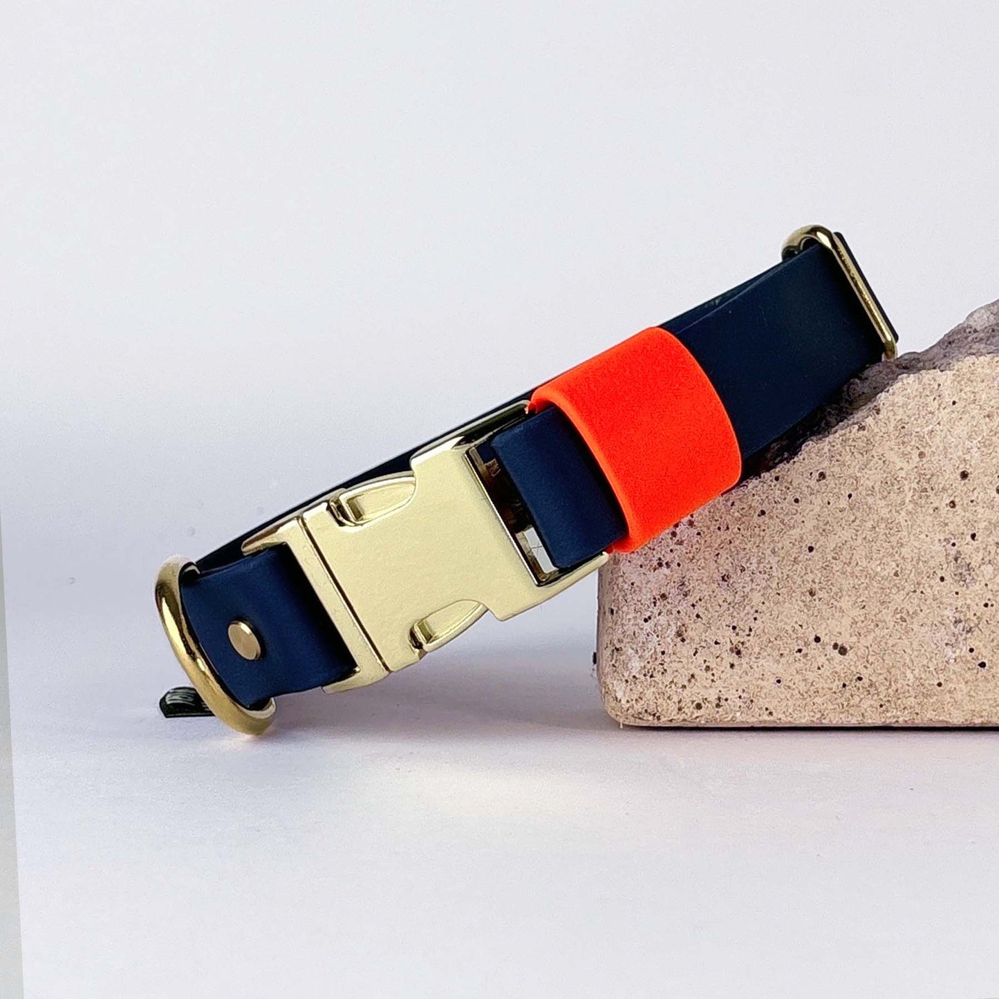 Biothane® Dog Collar – Blue & Neon Orange