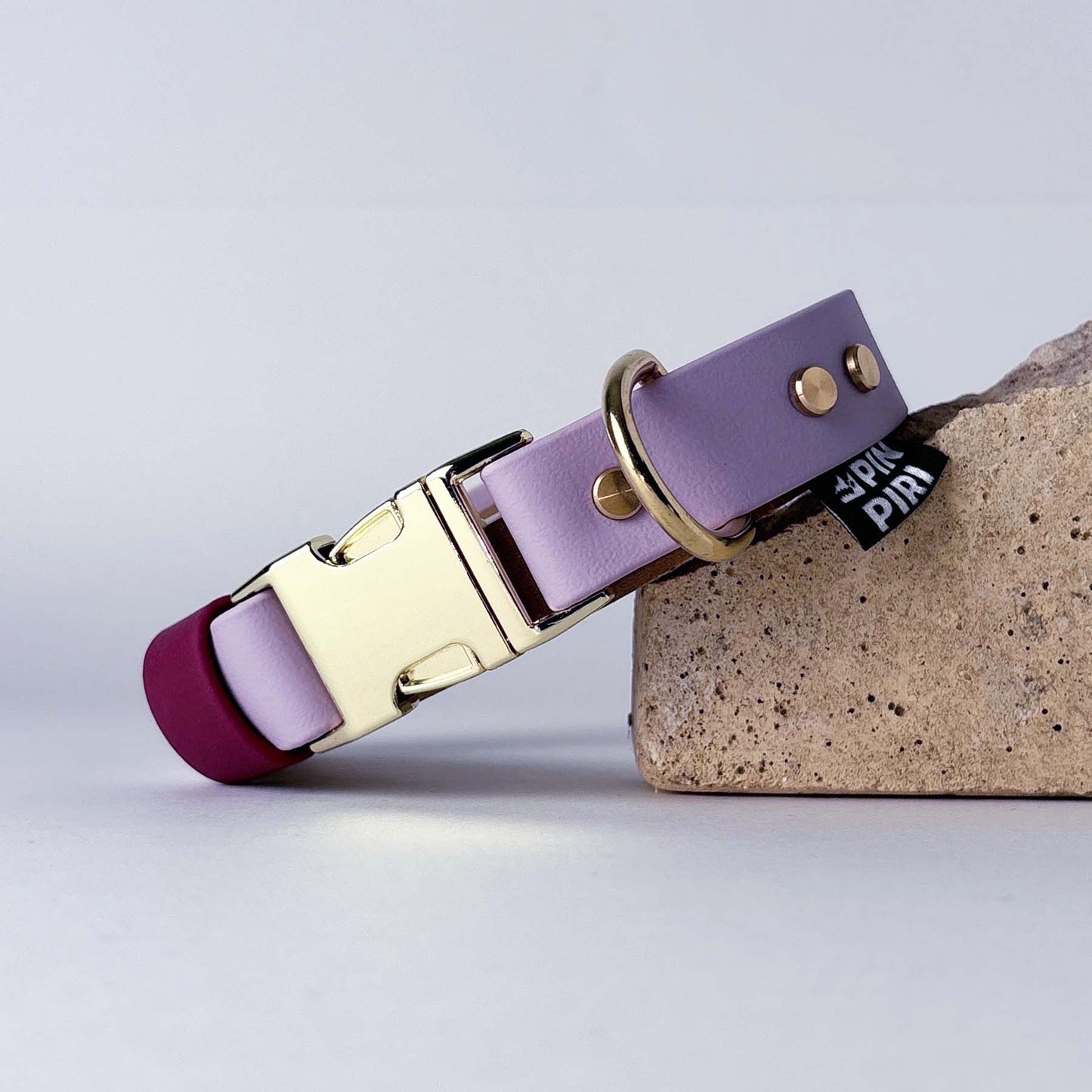 Biothane® Dog Collar – Lilac & Burgundy
