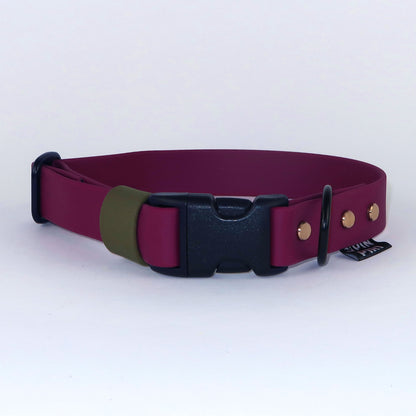 Biothane Street Collar™ – Burgundy / Olive