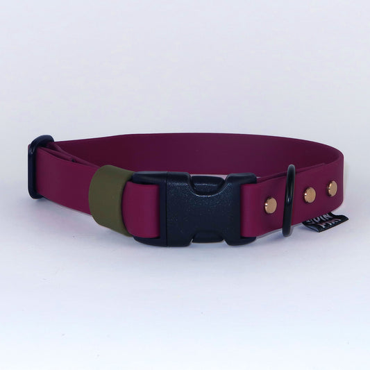 Biothane Street Collar™ – Burgundy / Olive