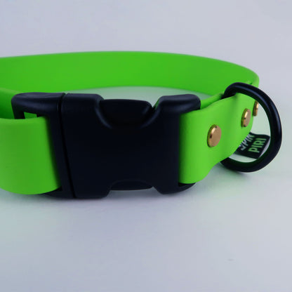 Biothane Street Collar™ – Neon Green / Blue