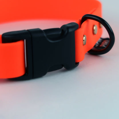 Biothane Street Collar™ – Neon Orange / Blue