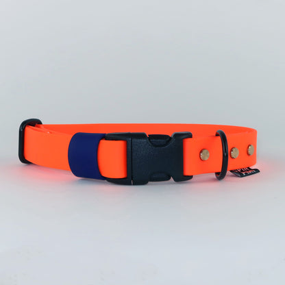 Biothane Street Collar™ – Neon Orange / Blue
