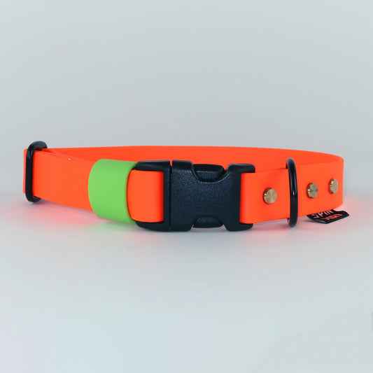 Biothane Street Collar™ – Neon Orange / Neon Green