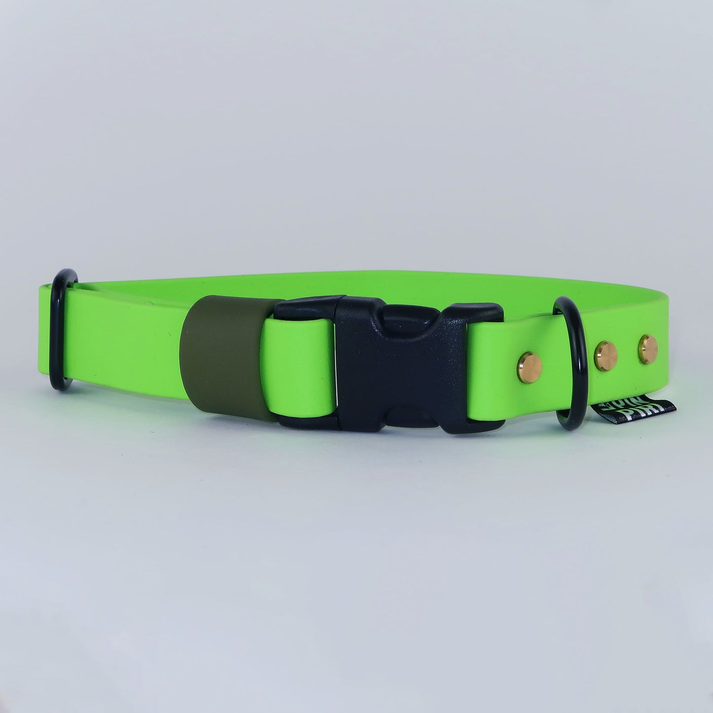 Biothane Street Collar™ – Neon Green / Olive