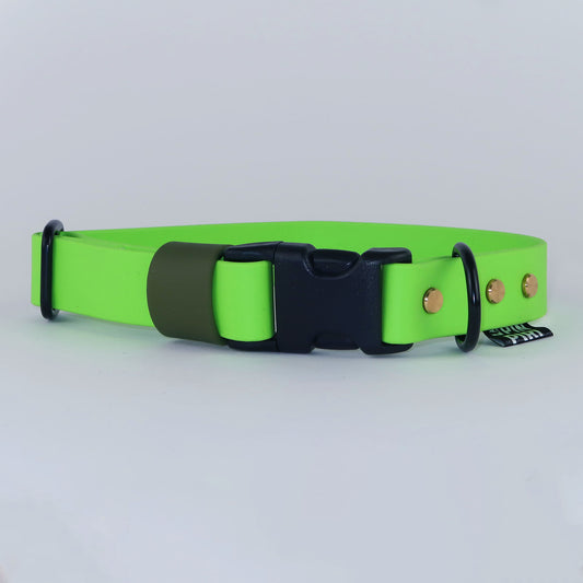 Biothane Street Collar™ – Neon Green / Olive