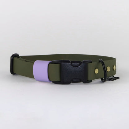 Biothane Street Collar™ – Olive / Lilac