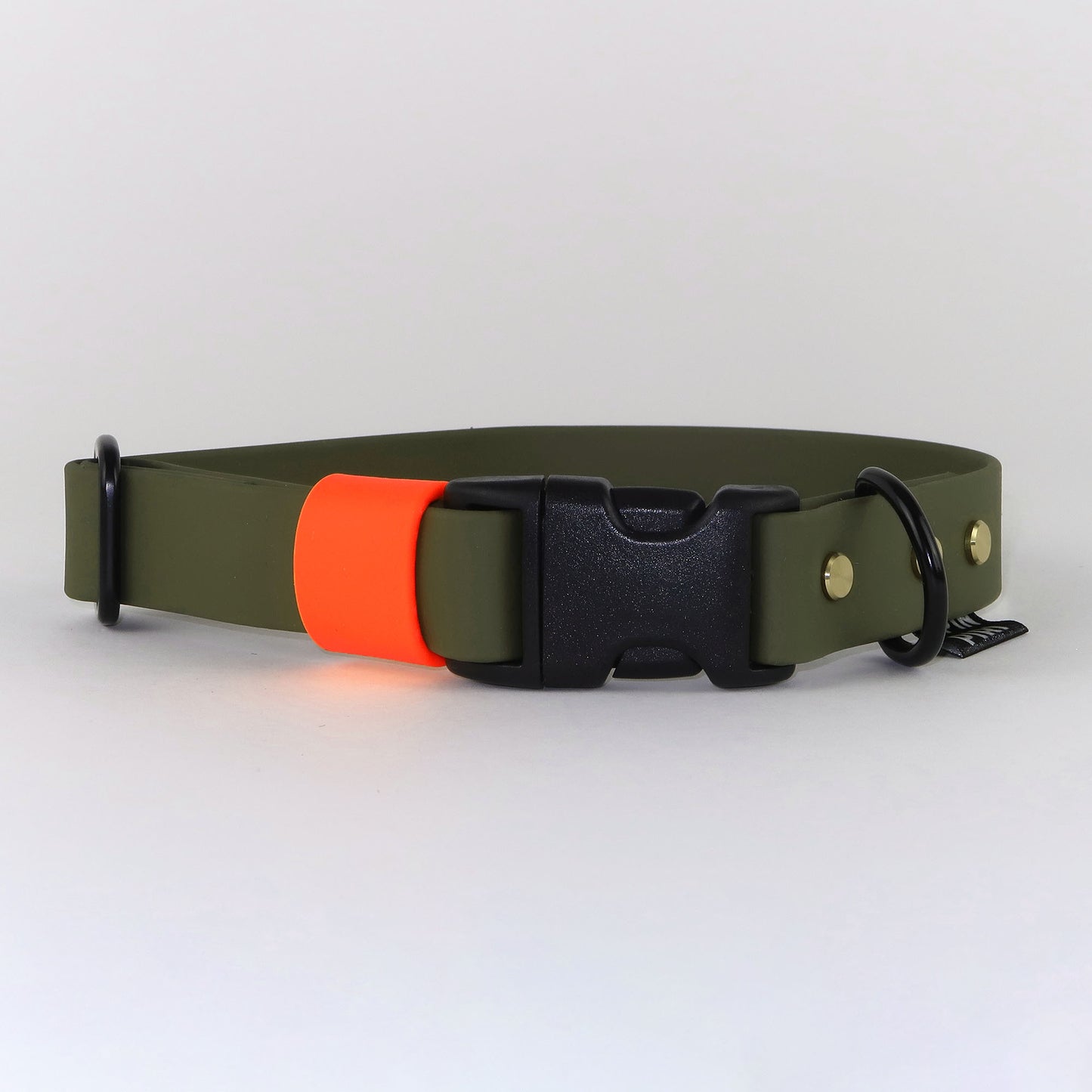 Biothane Street Collar™ – Olive / Neon Orange